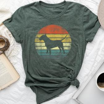 Bull Terrier Lover Owner Retro Sunset Dog Mom Dad Bella Canvas T-shirt | Mazezy
