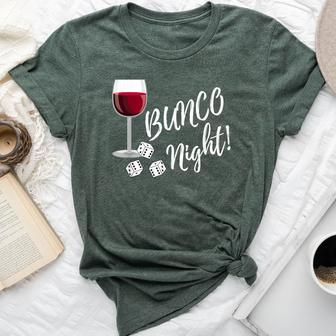 Bunco Night Wine Dice T Bella Canvas T-shirt - Seseable
