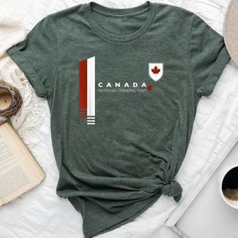 Canada National Drinking Team Canadian Beer Pride Bella Canvas T-shirt | Mazezy