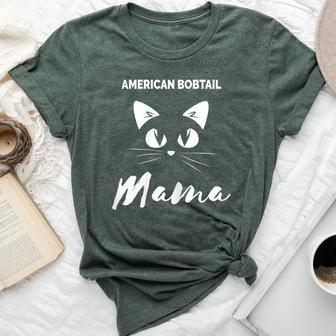 Cat Mom American Bobtail Bella Canvas T-shirt | Mazezy