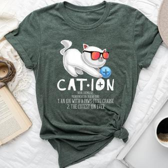 Cation Pawsitive Element Cat Chemistry Teacher Bella Canvas T-shirt | Mazezy
