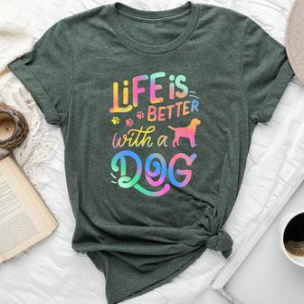 Cavador Life Is Better With My Dog Mom Dad Bella Canvas T-shirt | Mazezy