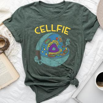 Cell Fie Cellfie Selfie Science Biology Teacher Bella Canvas T-shirt | Mazezy