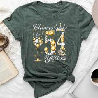 Cheers To 54 Years Old Happy 54Th Birthday Queen Drink Wine Bella Canvas T-shirt | Mazezy