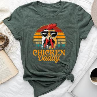 Chicken Daddy Vintage Poultry Farmer Fathers Day Mens Bella Canvas T-shirt | Mazezy