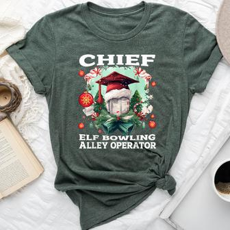 Chief Elf Bowling Alley Operator Christmas Bowling Bella Canvas T-shirt | Mazezy