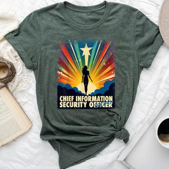 Chief Information Security Officer Female Hero Women Bella Canvas T-shirt | Mazezy UK