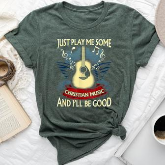 Christian Music Rock And Roll Retro Vintage Music Bella Canvas T-shirt | Mazezy