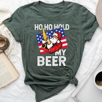 Christmas In July Santa Ho Ho Hold My Beer Drinking Party Bella Canvas T-shirt - Monsterry DE