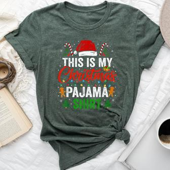 This Is My Christmas Pajama Xmas Pjs Women Bella Canvas T-shirt | Mazezy