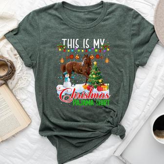 This Is My Christmas Pajama Horse Matching Family Bella Canvas T-shirt - Thegiftio UK