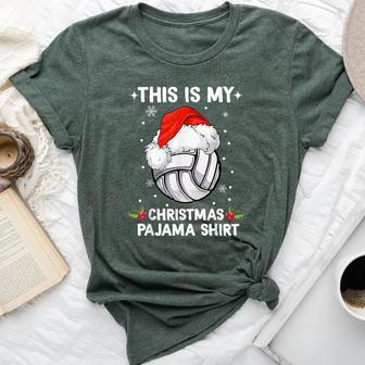 This Is My Christmas Pajama Volleyball Christmas Girls Bella Canvas T-shirt - Monsterry