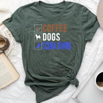 Coffee Dogs Scuba Diving Bella Canvas T-shirt | Mazezy
