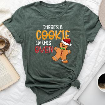Cookie In The Oven Cute Christmas Mom Pregnancy Announcement Bella Canvas T-shirt | Mazezy
