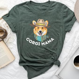Corgi Mama Cute Welsh Corgi Owner Dog Lover Bella Canvas T-shirt | Mazezy