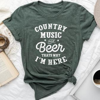 Country Music And Beer That's Why I'm Here T Bella Canvas T-shirt | Mazezy