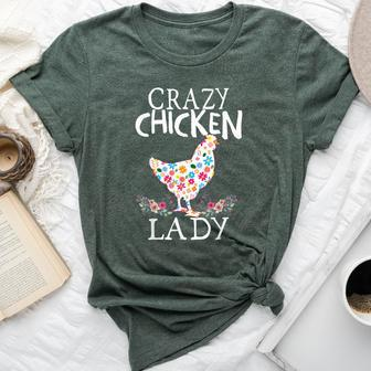Crazy Chicken Lady Chicken Lovers For Women Girls Bella Canvas T-shirt | Mazezy