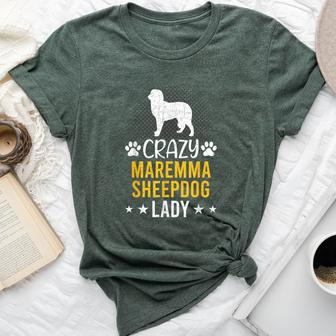 Crazy Maremma Sheepdog Lady Dog Lover Bella Canvas T-shirt | Mazezy