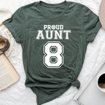 Custom Proud Volleyball Aunt Number 8 Personalized Women Bella Canvas T-shirt | Mazezy