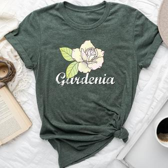 Cute Gardenia Flower Gardening Garden T Bella Canvas T-shirt | Mazezy