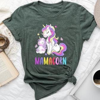 Cute Mamacorn Unicorn 2021 Rainbow Colors Bella Canvas T-shirt - Seseable