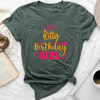 Cute Personalized Kitty Of The Birthday Girl Matching Family Bella Canvas T-shirt | Mazezy