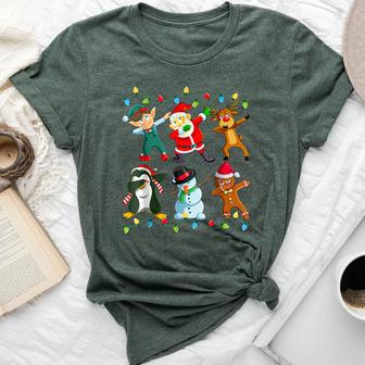 Dabbing Santa Elf Friends Christmas Boys Girls Xmas Dab Bella Canvas T-shirt - Seseable