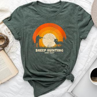 Dall Sheep Hunter Lucky Charm Bighorn Sheep Hunting Bella Canvas T-shirt | Mazezy