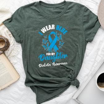 Diabetes Awareness November I Wear Blue For My Daughter Bella Canvas T-shirt - Monsterry DE