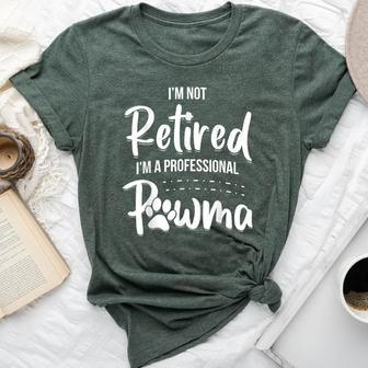 Dog Grandma I'm Not Retired I'm A Professional Pawma Bella Canvas T-shirt | Mazezy