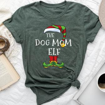 Dog Mom Elf Family Matching Christmas Group Dog Lover Bella Canvas T-shirt - Thegiftio UK
