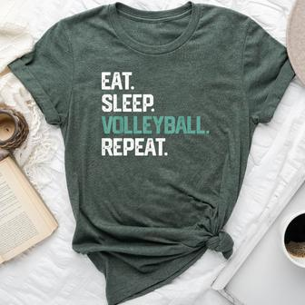 Eat Sleep Volleyball Repeat T For Girls Women Bella Canvas T-shirt | Mazezy