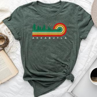 Evergreen Vintage Stripes Arkabutla Mississippi Bella Canvas T-shirt | Mazezy