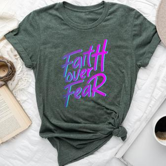 Faith Over Fear 90S Style Christian Bella Canvas T-shirt | Mazezy