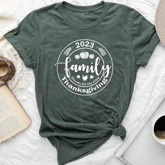 Family Thanksgiving 2023 Matching Family Cute Fall Bella Canvas T-shirt - Monsterry
