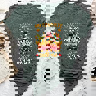 My Favorite Turkeys Call Me Lunch Lady Fall Thanksgiving Bella Canvas T-shirt | Mazezy