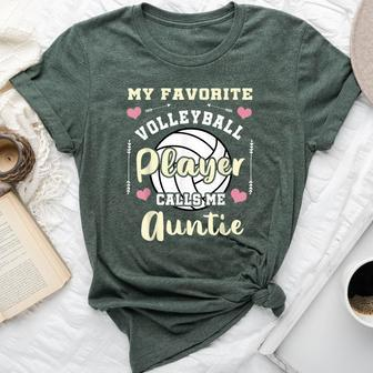 My Favorite Volleyball Player Calls Me Auntie Bella Canvas T-shirt | Mazezy AU