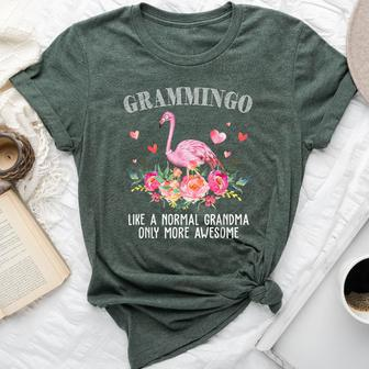 Flamingo Grammingo Like A Normal Grandma Grandma Bella Canvas T-shirt - Seseable