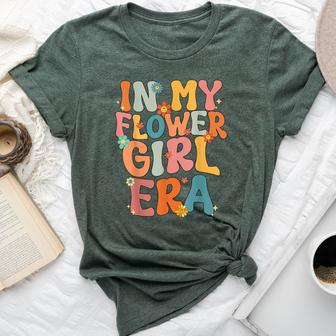 In My Flower Girl Era Retro Groovy Flower Girl Cute Bella Canvas T-shirt - Thegiftio UK