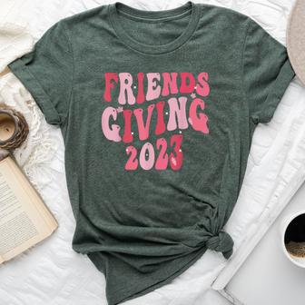 Friends Giving 2023 Thanksgiving Friendsgiving Retro Groovy Bella Canvas T-shirt - Thegiftio UK