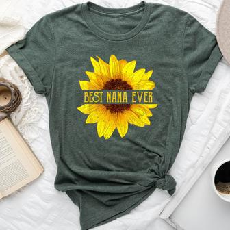 Best Nana Ever Sunflower Apparel Fun Italian Grandma Bella Canvas T-shirt | Mazezy