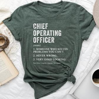 Chief Operating Officer Definition Coo Humor Bella Canvas T-shirt | Mazezy