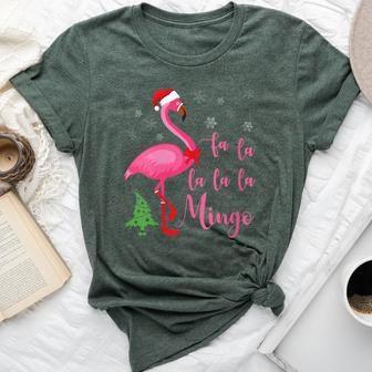 Flamingo Christmas Holiday Tropical Beach Party Bella Canvas T-shirt - Monsterry