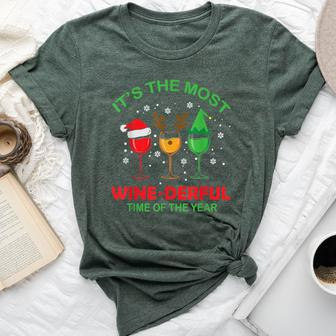 Its The Most Wine- Derful Time Of The Year Christmas Bella Canvas T-shirt | Mazezy