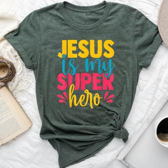 Jesus Is My Superhero Christian Cute Powerful Love God Bella Canvas T-shirt - Seseable
