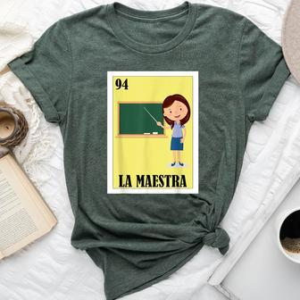 Mexican For Teachers La Maestra Bella Canvas T-shirt | Mazezy