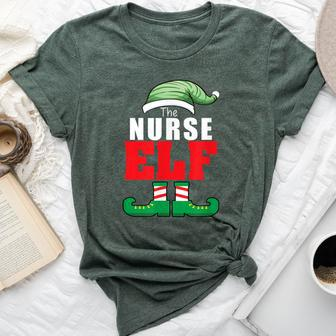 Nurse Elf Christmas Elves Holiday Party Bella Canvas T-shirt - Monsterry