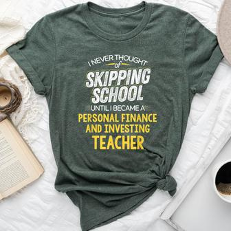 Personal Finance And Investing Teacher Skip Bella Canvas T-shirt | Mazezy