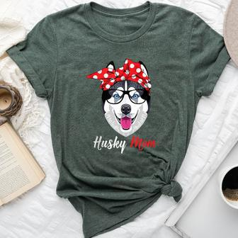 Siberian Husky Mom For Dogs Lovers Bella Canvas T-shirt | Mazezy