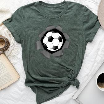 Soccer Ball Burst For Girls Boys & Adults Bella Canvas T-shirt | Mazezy